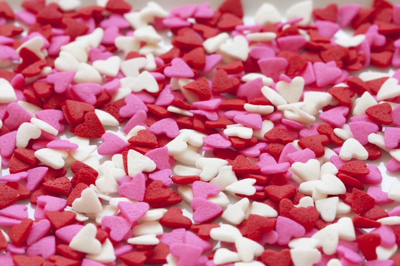 hearts sprinkles
