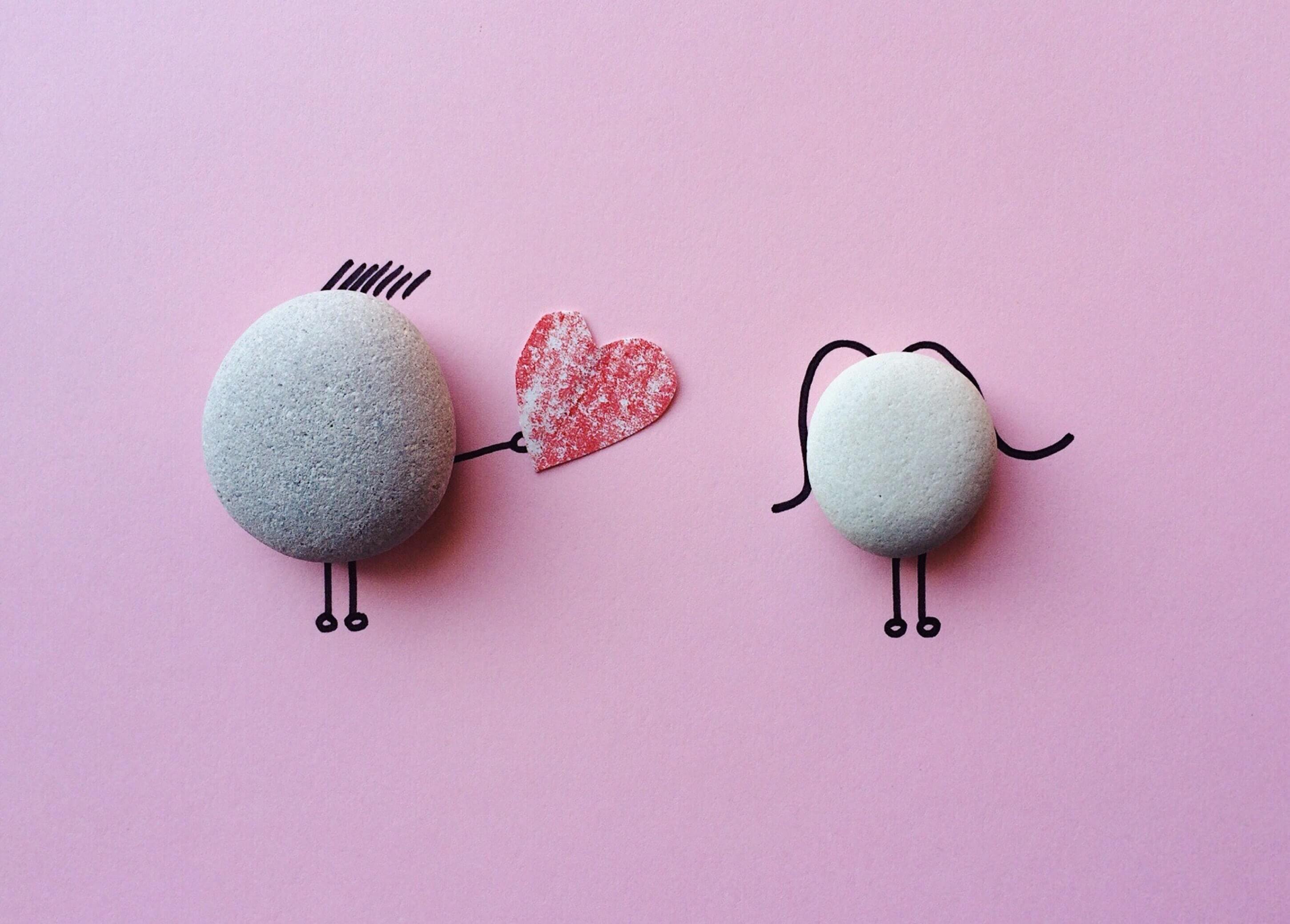 rocks illustrated in love