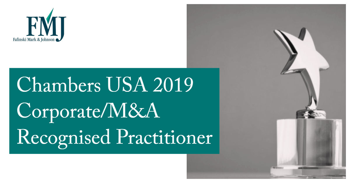 Chambers USA 2019 Corporate/M&A Recognized Practitioner