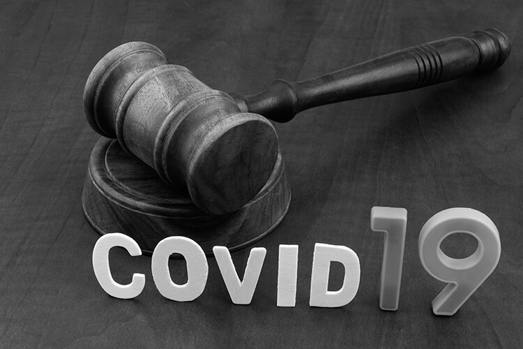 COVID-19 with gavel